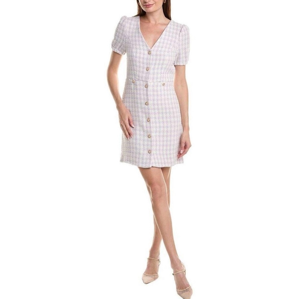 Nanette Lepore Purple Plaid Mini Dress